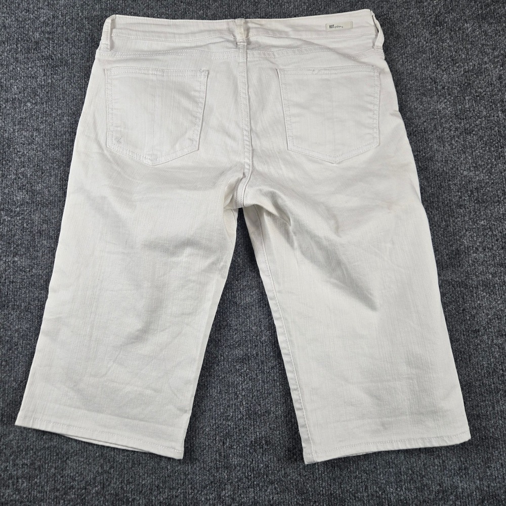 Kut from the Kloth Bermuda Shorts Womens 8 White Denim Mid Rise - Picture 4 of 14